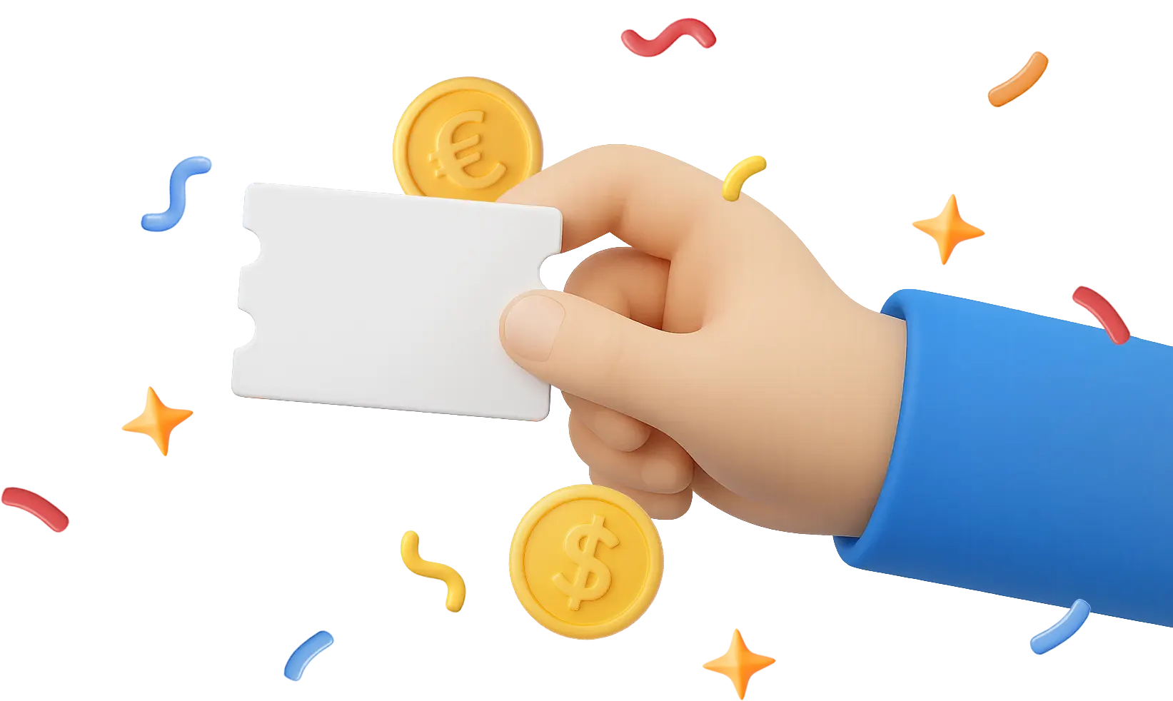 Hand illustration coming into view