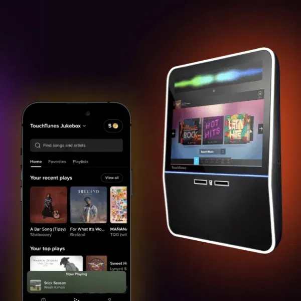 TouchTunes product preview — referral codes and offers on referraldrop